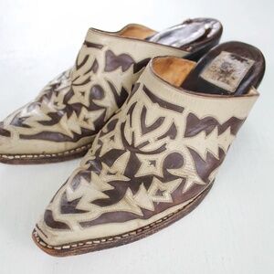 Vintage Western Leather Old Gringo Mule Boots Women's 8